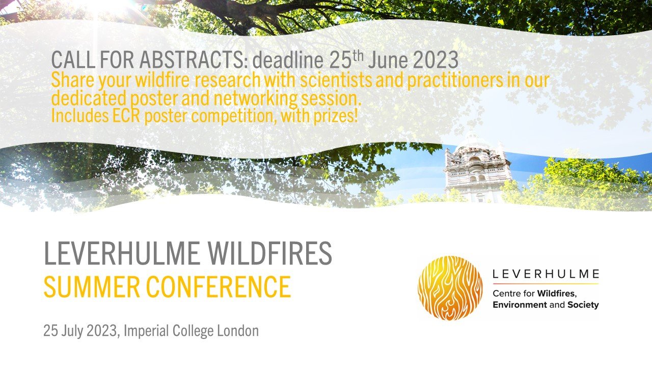 Leverhulme Wildfires Summer Conference 2023 – call for poster abstracts