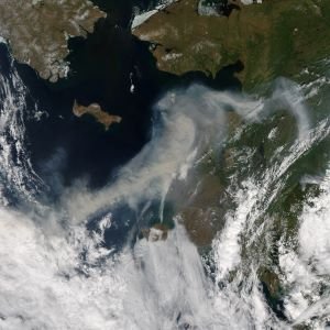 Smouldering peat fire in the Arctic