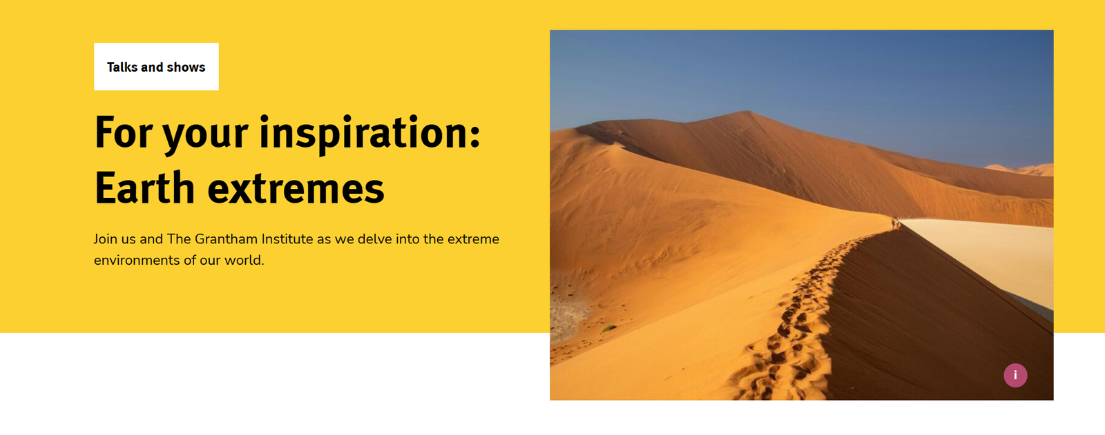 For Your Inspiration – Earth Extremes (Royal Institute) (8 Nov 2024)