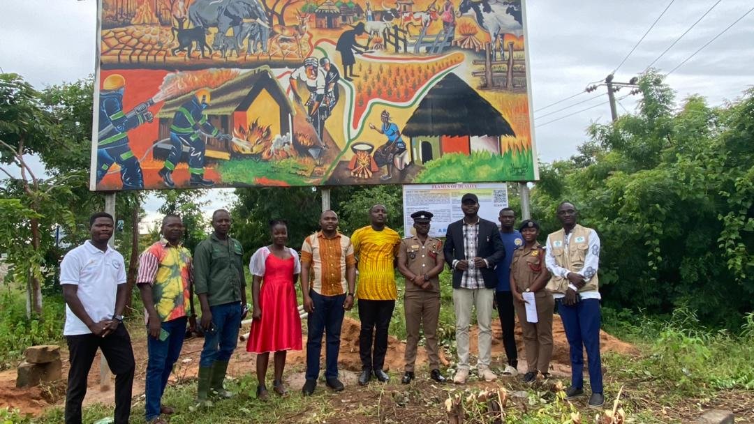 A Rocha Ghana Unveils Fire Management Advocacy Billboard at Damongo (27 June 2025)