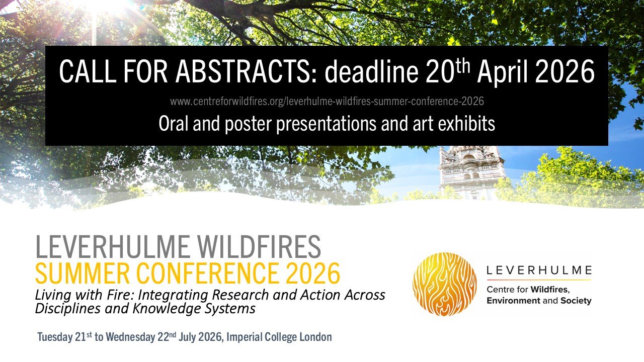 Leverhulme Wildfires Summer Conference 2026 – Call for Abstracts (Deadline 20 April)